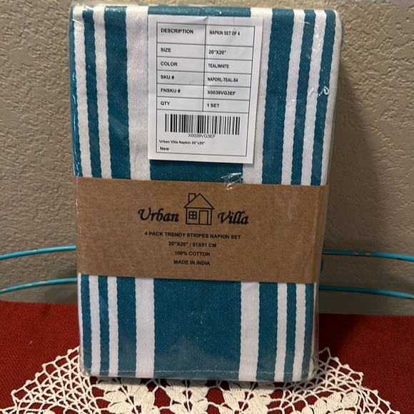 Nwt 4 pack stripes napkin set. 20x20. - Picture 1 of 3